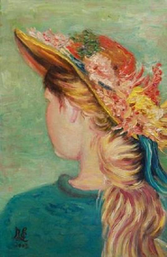 Jeune fille au chapeau fleuri